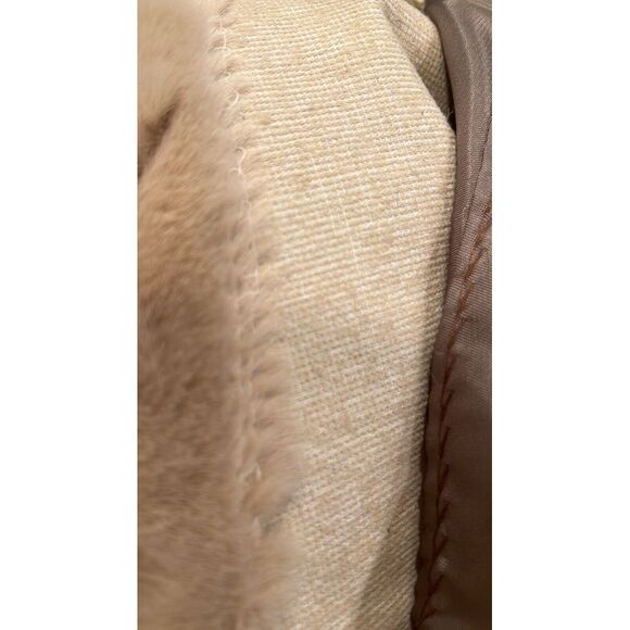 Vintage Faux Fur Coat Jacobsons Beige Made In US Size Large - Picture 5 of 8